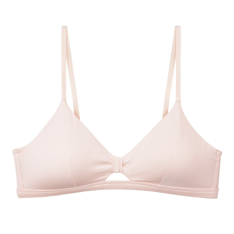 Wireless Cute Seamless Gathered Triangle Bras [BRYS017]