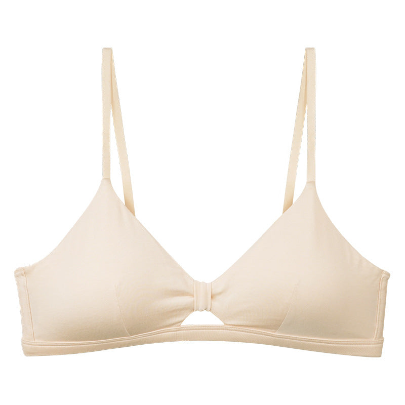 Wireless Cute Seamless Gathered Triangle Bras [BRYS017]